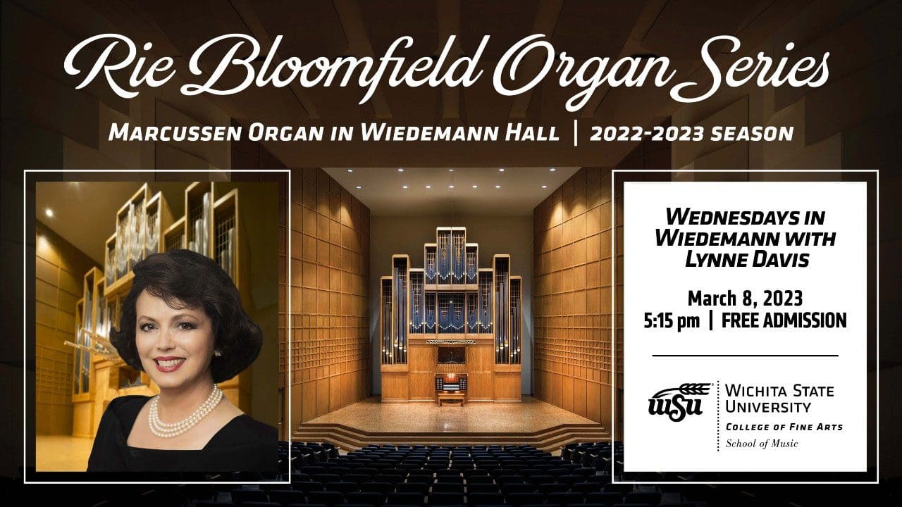 Rie Bloomfield Organ-Series Wednesdays in Wiedemann with Lynne Davis March 8 2023